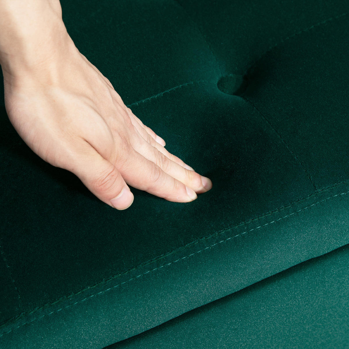 LUXUS Sitzbank Polsterbank mit Stauraum Armlehnen Polyester Holz Grün - Grün, Kunststoff (42/65/107cm) - HOMCOM