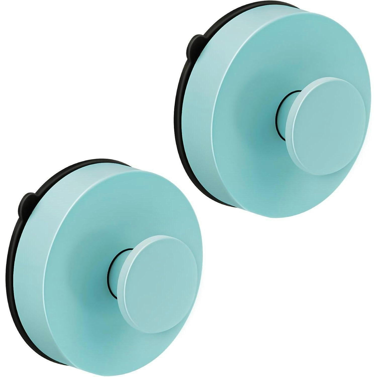WANDHAKEN 2-teiliges Set Blau Ohne Bohren - Türkis, Kunststoff (3.5/2.9/6.5cm)