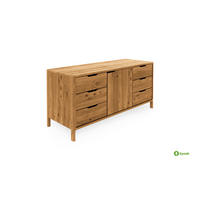 KOMMODE PAUL Wildeiche - Wildeiche, Holz (140/64/50cm) - byoak