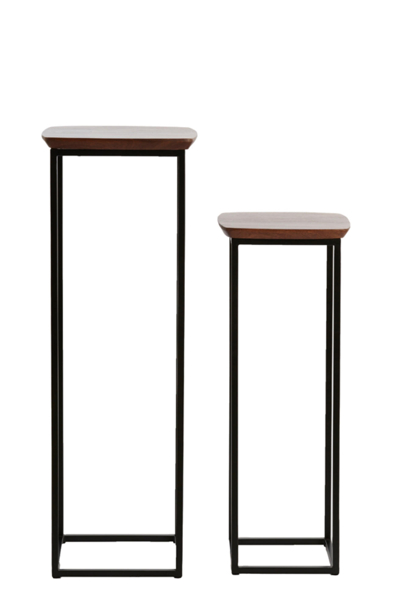 SÄULE Quenza Braun 35/35/100 cm - Braun, Metall (35/35/100cm) - Light & Living