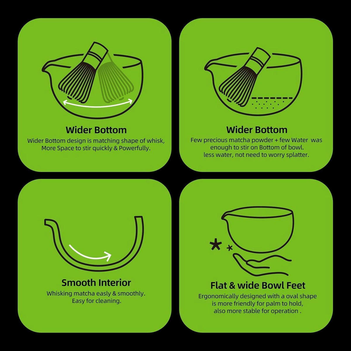 MATCHA-SCHALE mit Schneebesenablage 2-teiliges Set Hellgrau - Weiß, Keramik (14.7/6.4/14.7cm)
