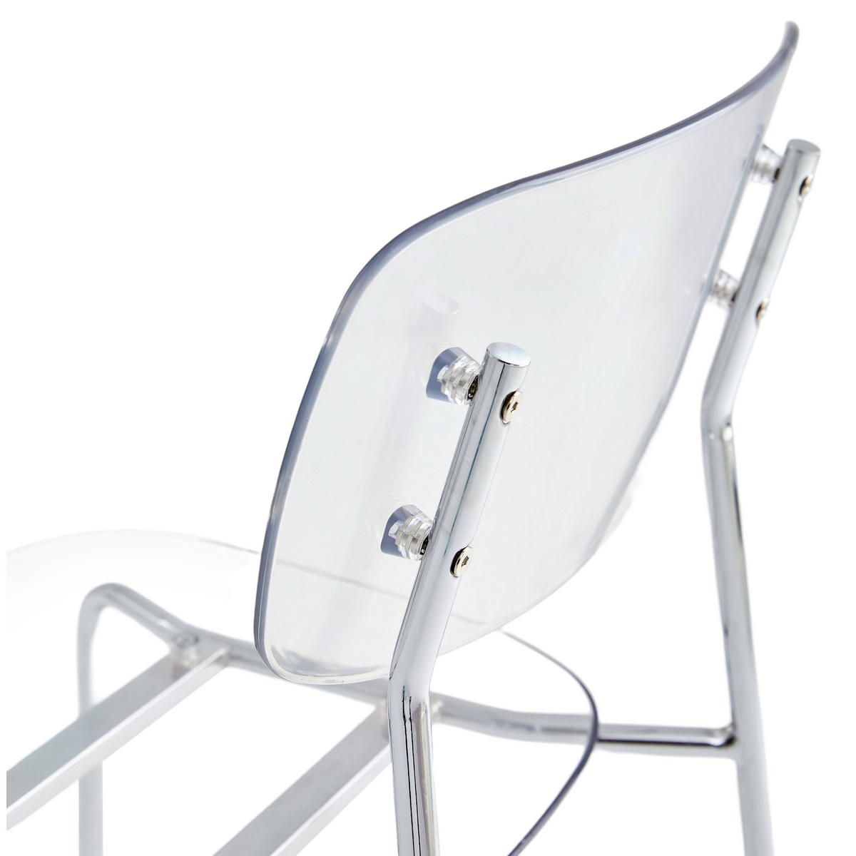 STÜHLE 2-tlg., Transparent - Transparent, Textil/Metall (51/78/45cm) - Oviala