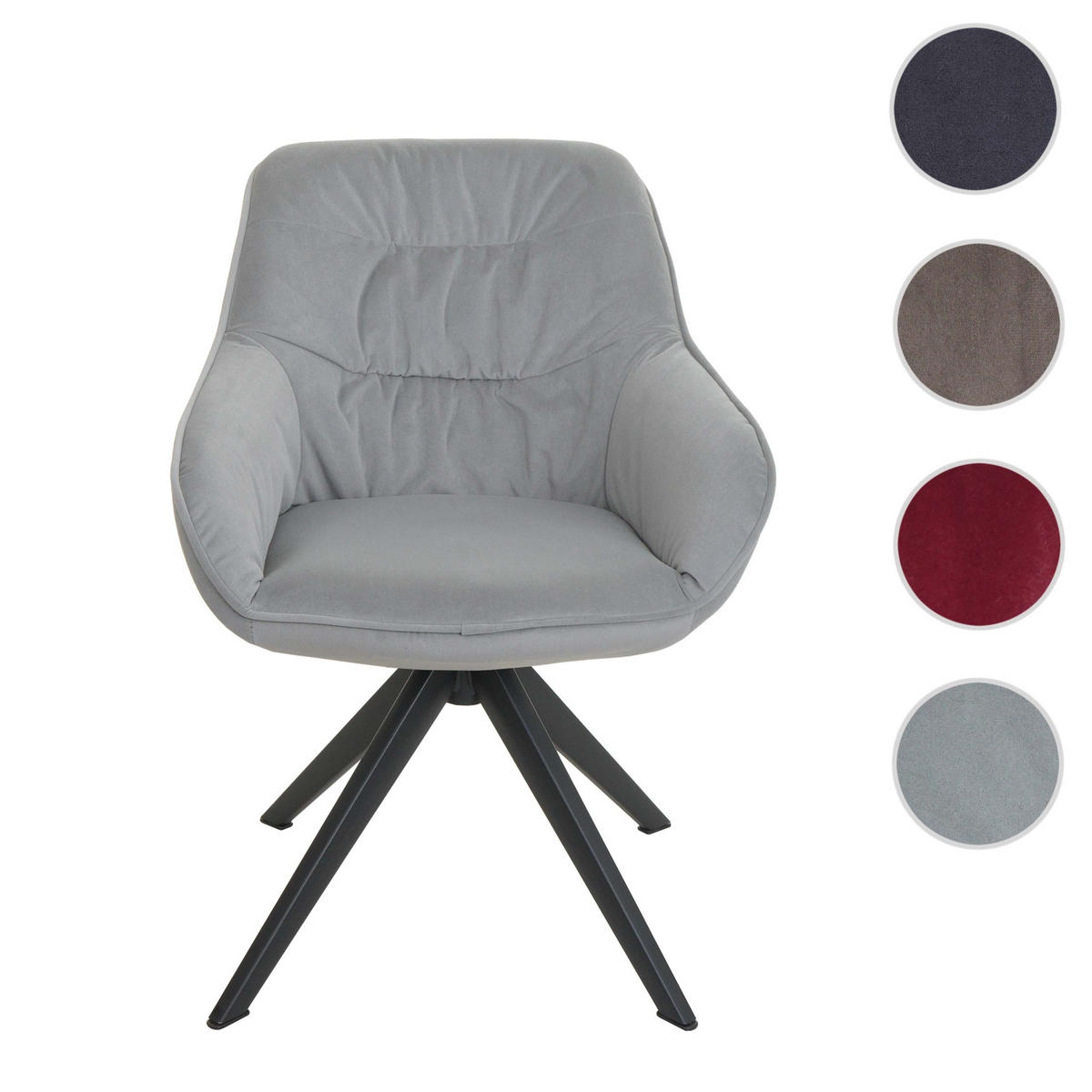 ESSZIMMERSTUHL Hellgrau - Hellgrau, Textil (59/84/52cm) - MCW