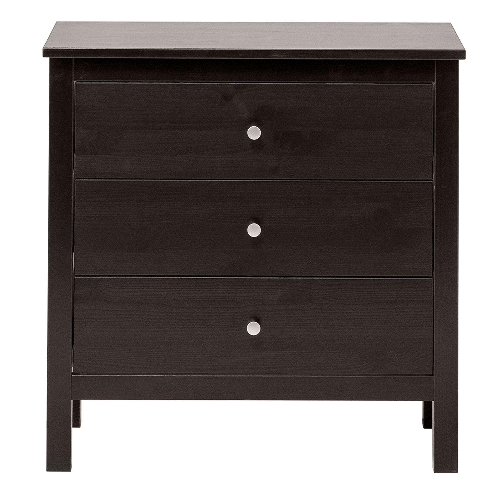 KOMMODE Massivholz 37/75/75 cm - Schwarz, Holz (75/75/37cm) - hagge home