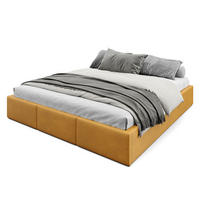 POLSTERBETT für Schlafzimmer Bett mit Stauraum Gelb 180x200cm - Gelb, Holzwerkstoff/Textil (180/200cm) - Muralo
