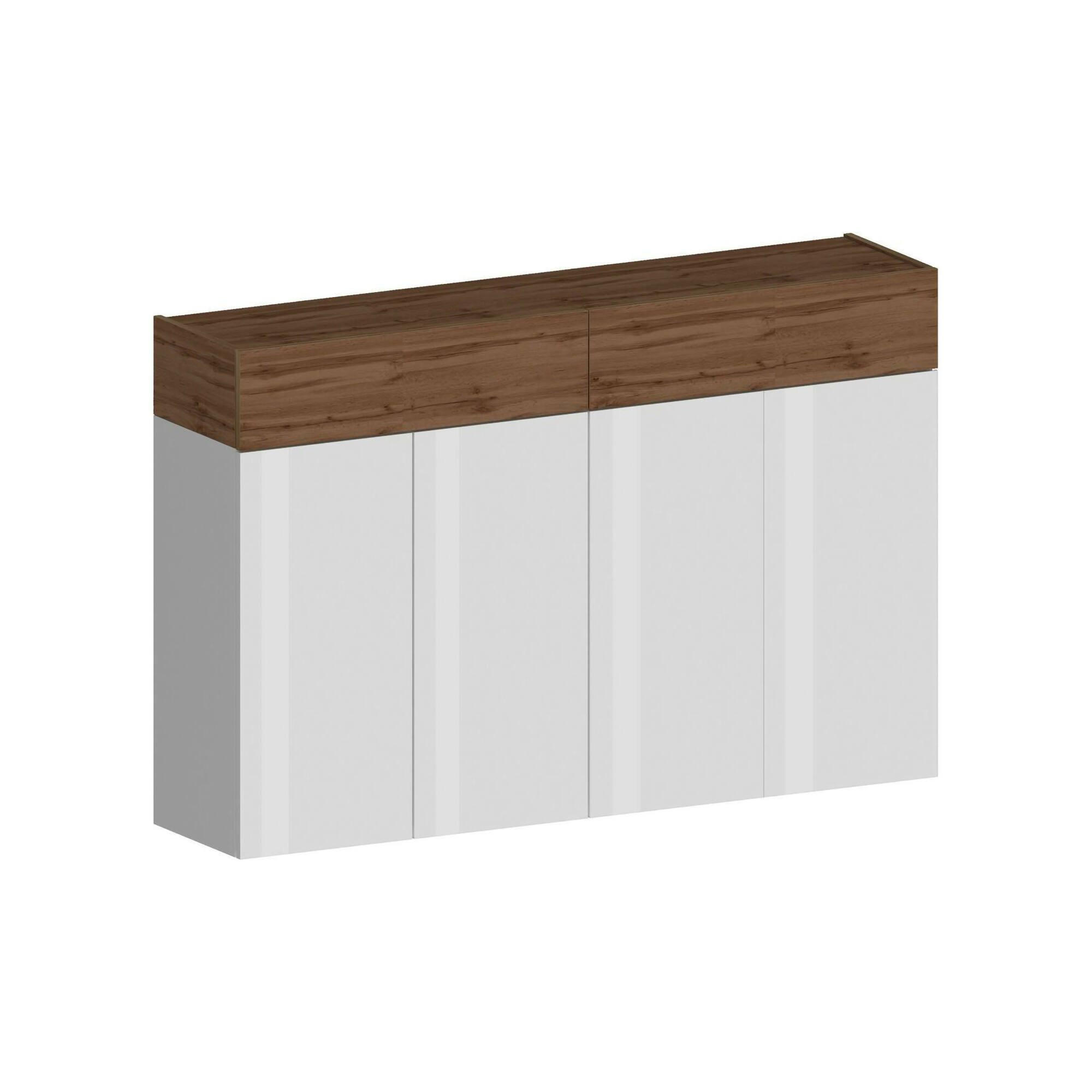 SCHUHSCHRANK Eiche 38/154/100 cm - Braun, Holzwerkstoff (154/100/38cm) - DMORA