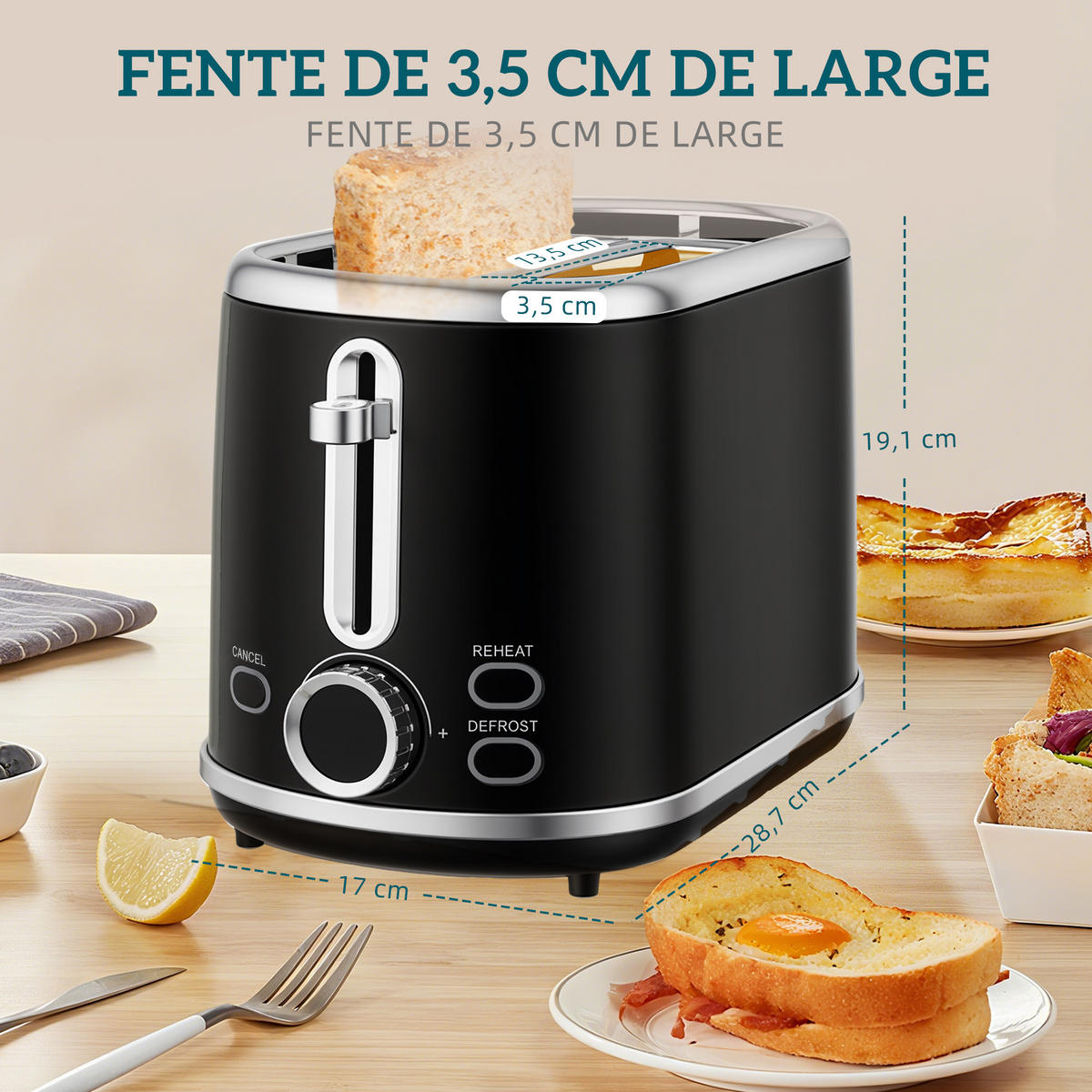 WASSERKOCHER-TOASTER-SET DE-17464 Schwarz - Schwarz, Metall (15.9/24.8/23.2cm) - ComfortXL