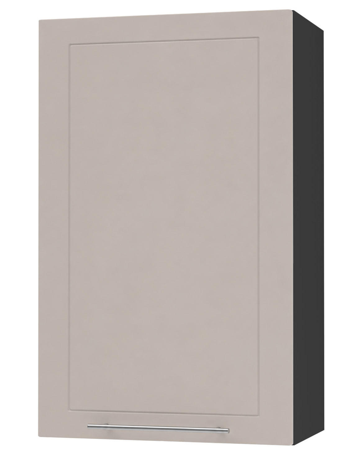 KÜCHENHÄNGESCHRANK Kvantum W4/60/1 Schwarz / Kaschmir Matt 60 / 32,5 / 96cm - Kaschmir/Schwarz, Holz/Holzwerkstoff (60/96/32.5cm) - Feldmann-Wohnen