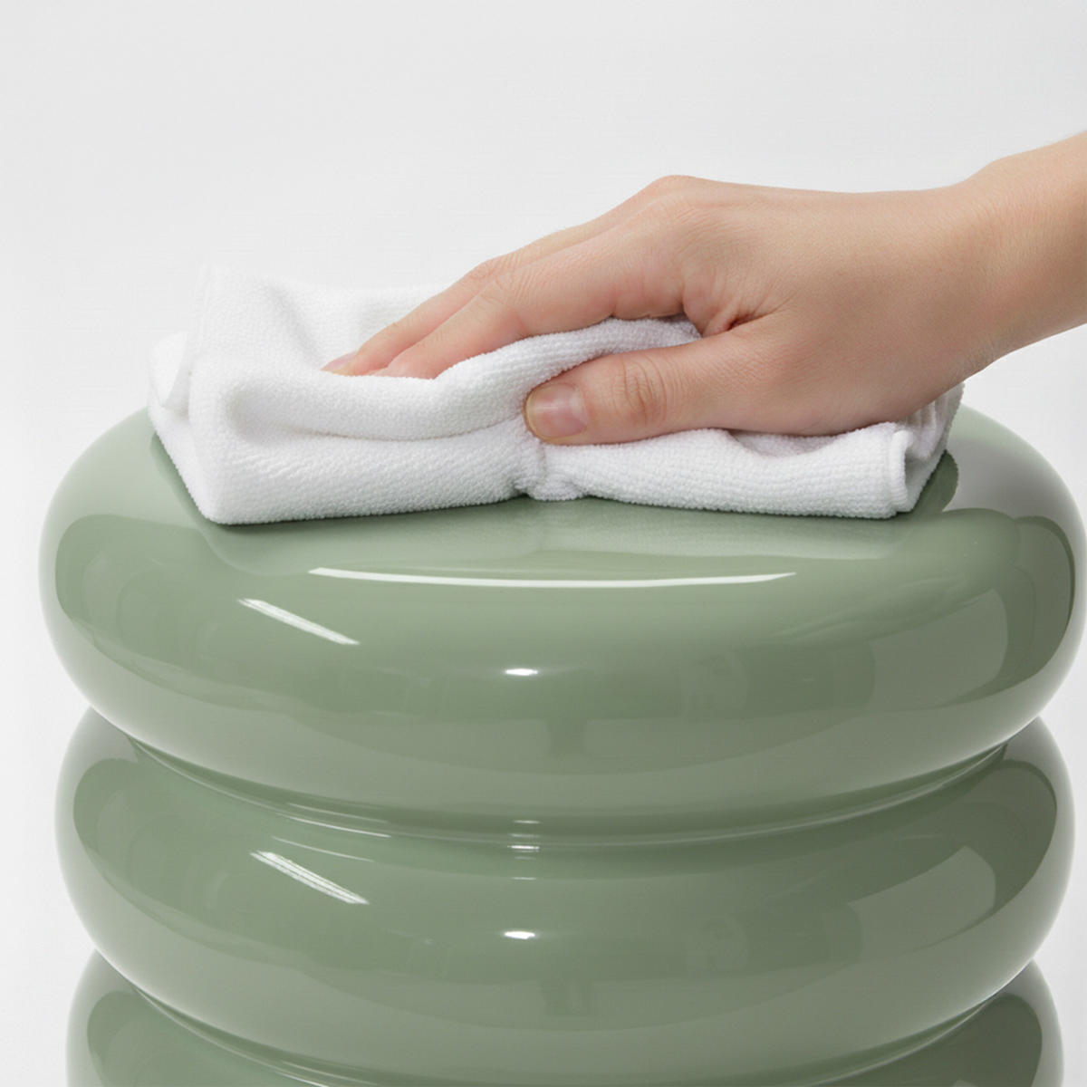 STRANSKA miza - zelena, kovina (31/31/45cm) - Relaxdays