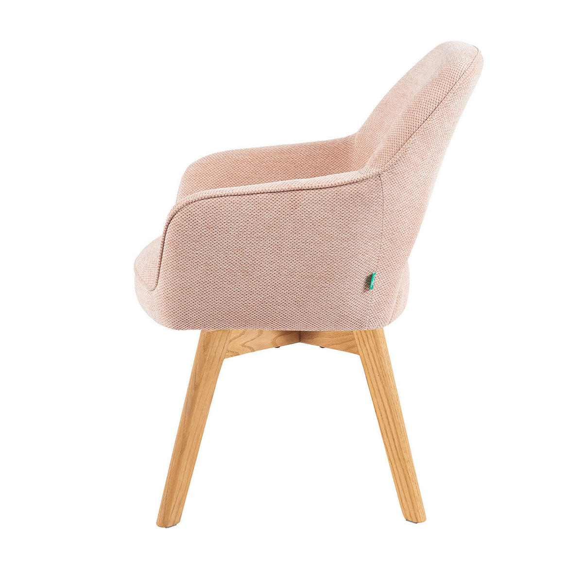 DREHSTUHL Mika-Mara - Honigeiche/Rosa, Eichenholz/Holz (60/87/65cm) - DUBI Möbel
