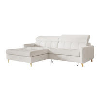 ECKSOFA Milch BAMBINO Mit Verstellbaren Kopfstützen Links - Weiß, Textil (223/174cm) - Sepro Meble
