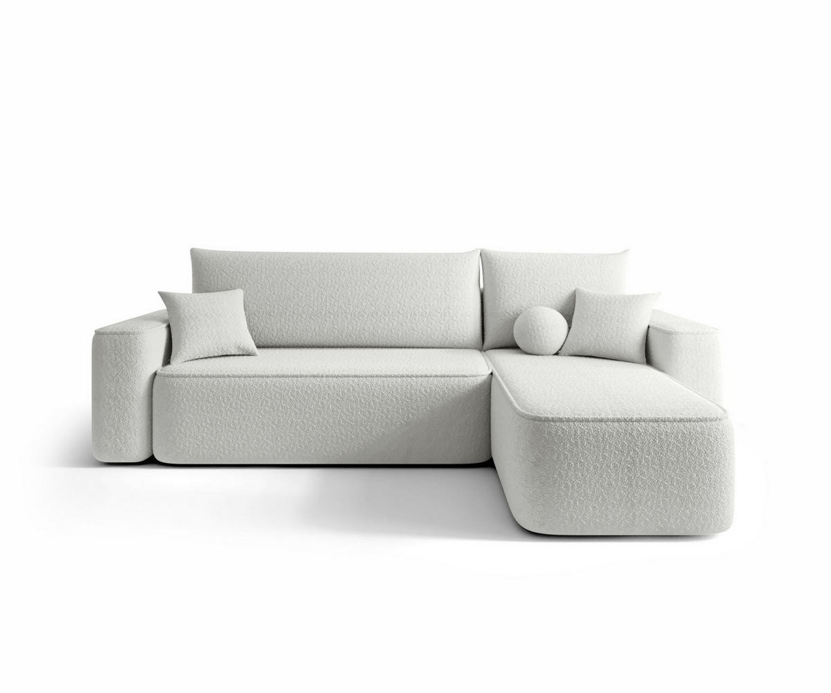 ECKSOFA mit Schlaffunktion SENNO Quelle 01 Rechts - Weiß, Textil (250/150cm) - Bedante
