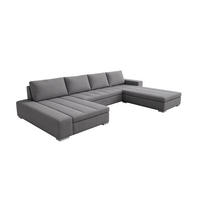 WOHNLANDSCHAFT VERONA U-Form mit Schlaffunktion, Bettkasten und Wellenfederung – Großzügiges Ecksofa 387 cm - Hellgrau, Kunststoff (387/85/213cm) - Wohnideebilder