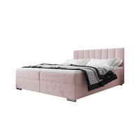 BOXBETT ZILANO 2 mit Matratze H3 und Topper 160x200 Itaka 58 - Pink, Holz/Textil (160/200cm) - Bedante