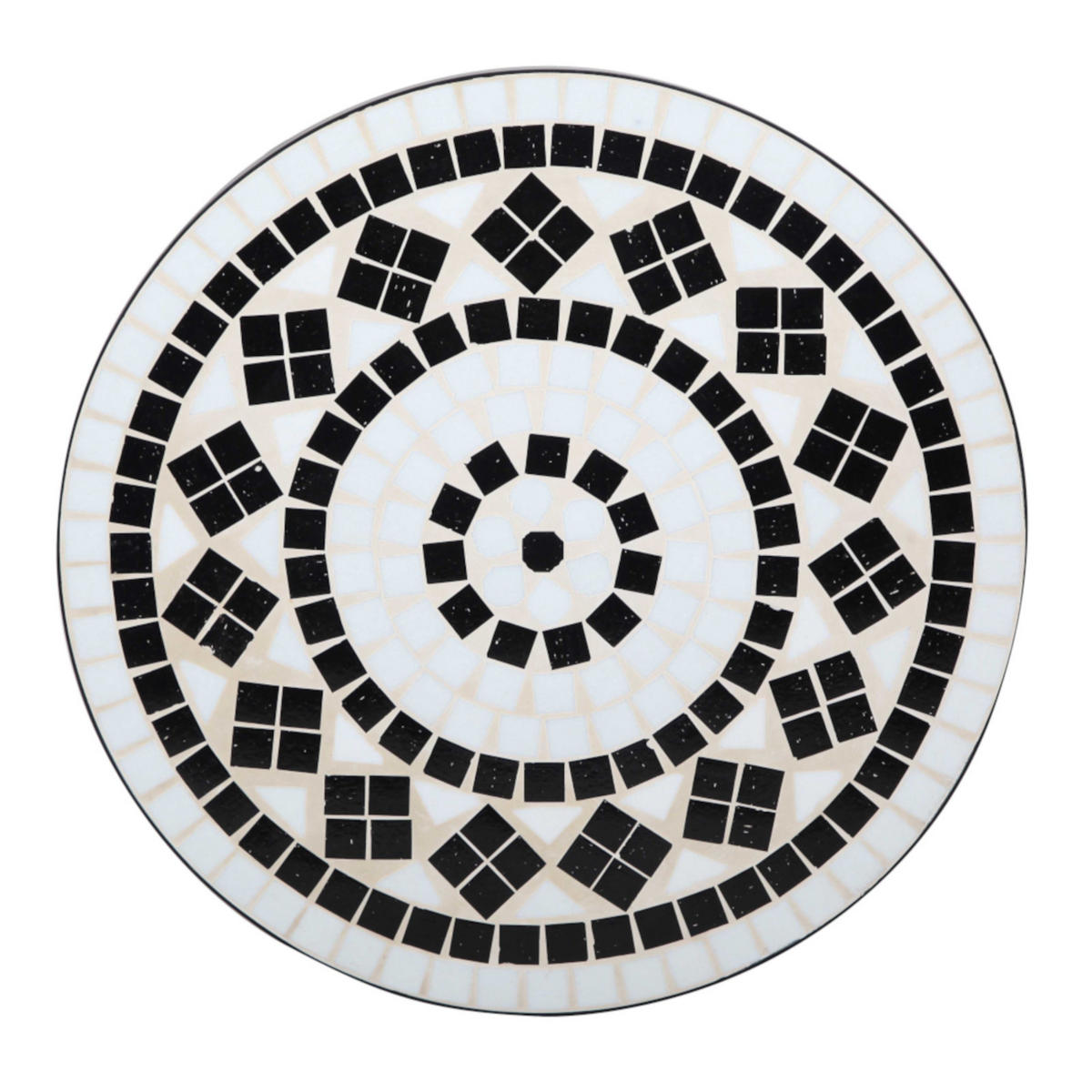 BISTRO-SET PARIS Mosaik Schwarz - Schwarz, Metall - SVITA