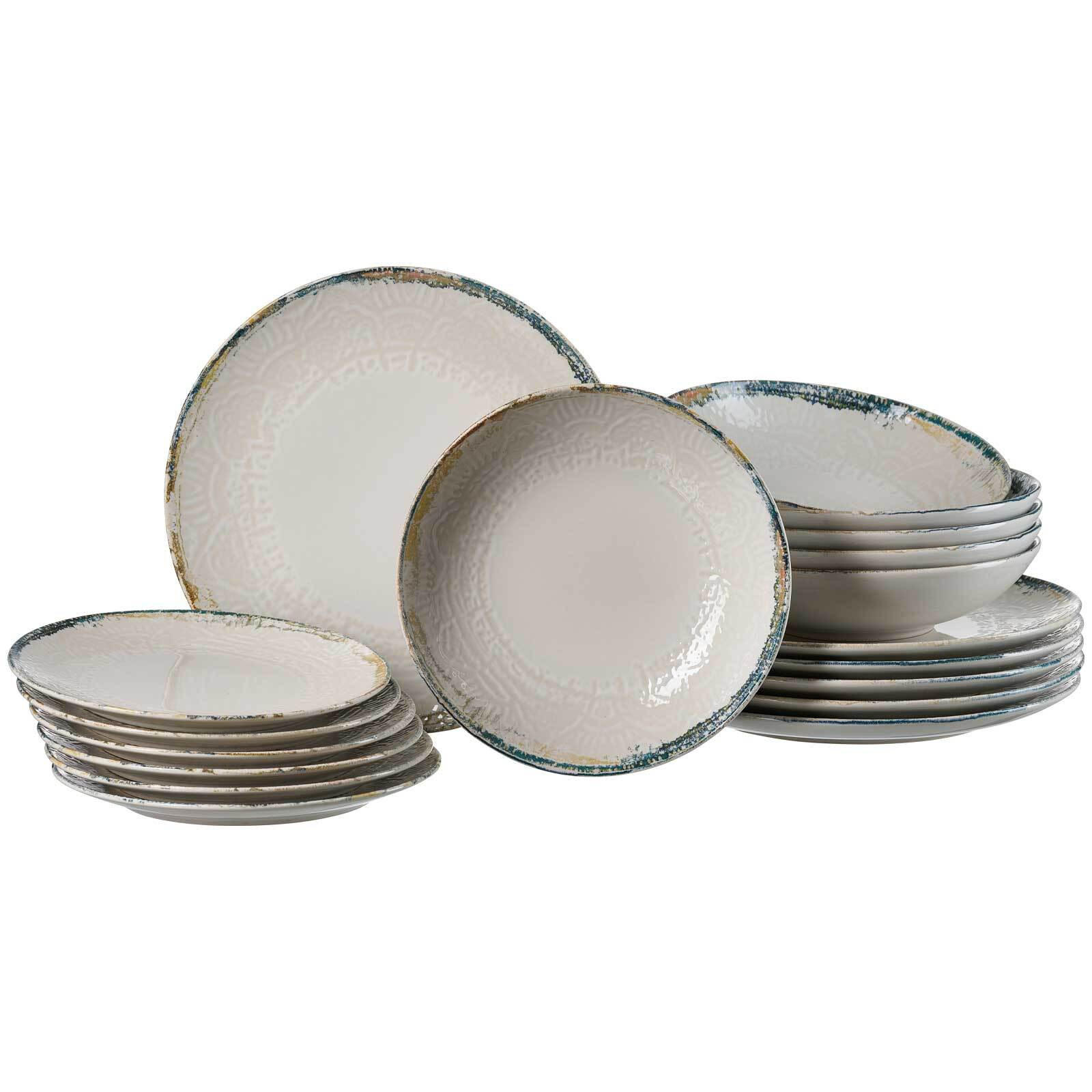 TELLER-SET Alfonso beige 18er Set - Beige, Keramik (1/1/1cm) - Ritzenhoff Breker