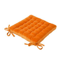 STUHLKISSEN Samt orange 40/40/5 cm - Orange, Textil (40/40/5cm) - Homescapes