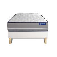 BETT Actimemo pur Memory-Schaum 80 x 190 cm h3 - Kit Bettgestell Weiß - Beige/Weiß, Karton/Holz (80/190cm) - ACTISOM