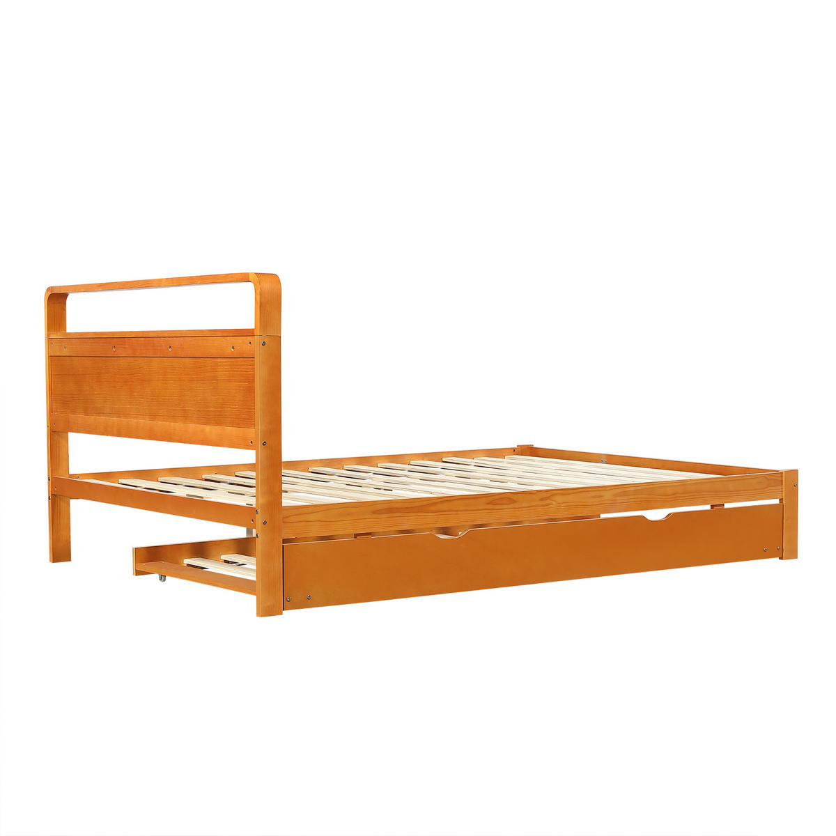 HOLZBETT 140/200 cm DE-32713 mit Ausziehbett Natur - Naturfarben, Holz (140/200cm) - ComfortXL