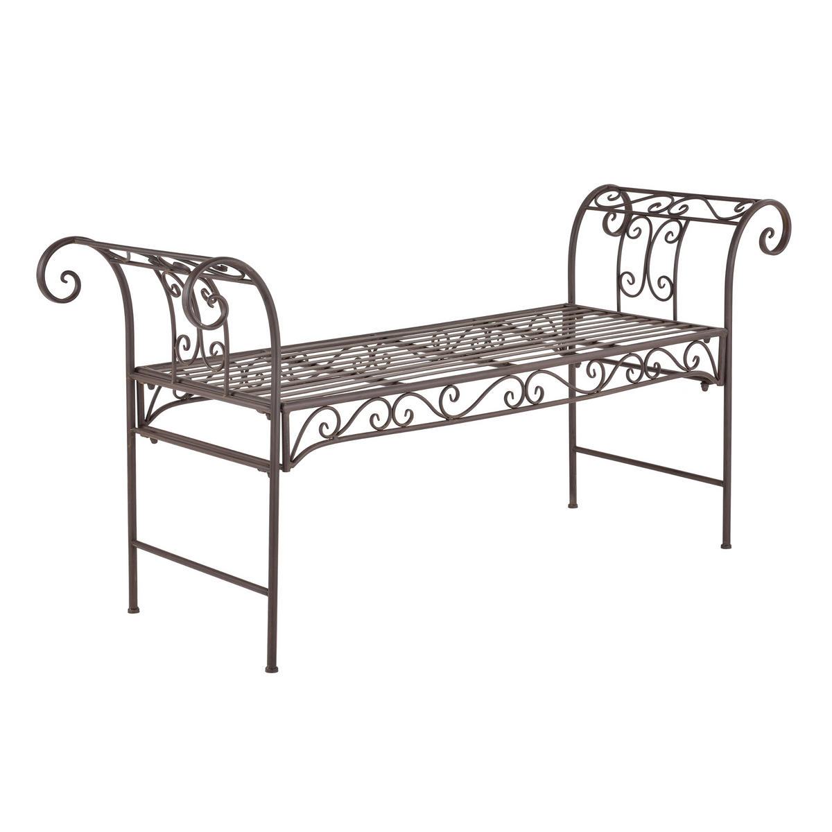 GARTENBANK Cossila - Braun, Metall (147/70/46cm) - [en.casa]