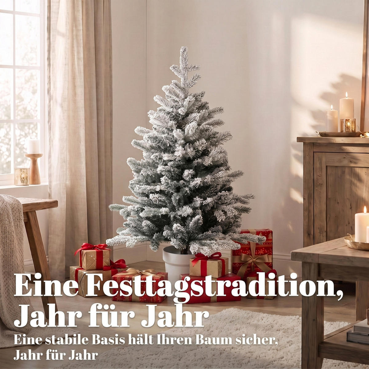 WEIHNACHTSBAUM Kunststoff Stahl Weiß - Weiß, Kunststoff (90cm) - HOMCOM