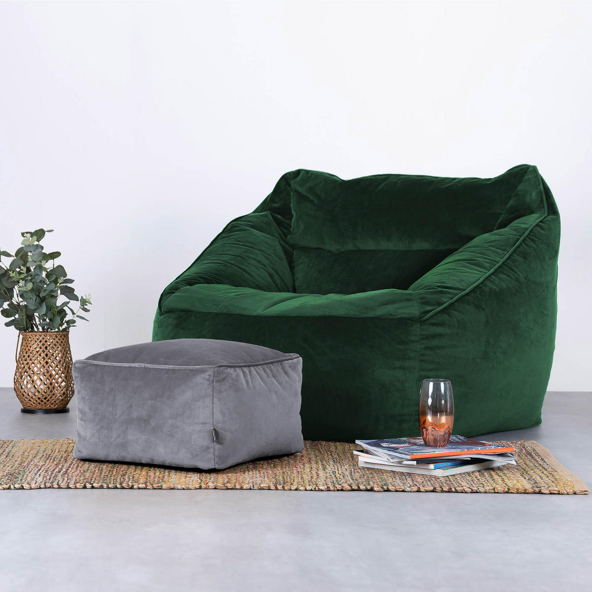 SITZPOUF Amara - Grau, Kunststoff (42/24/42cm) - icon