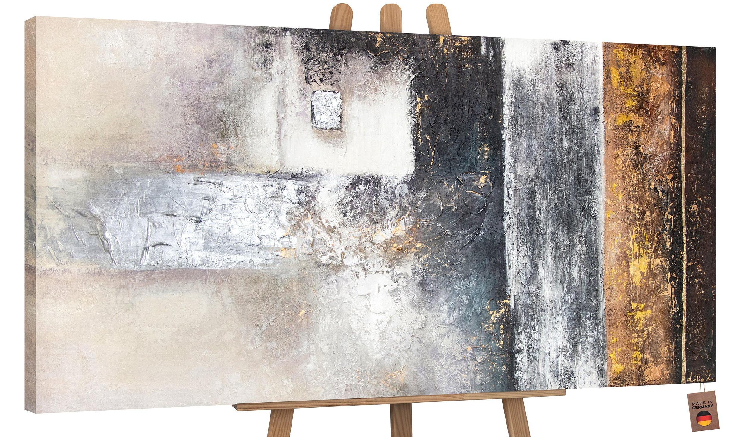 GEMÄLDE Erfolg auf Keilrahmen 200x100 cm - Braun, Holz (200/100cm) - YS-art gallery