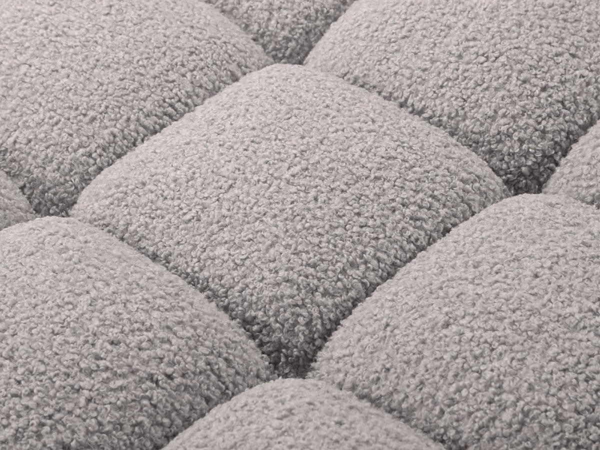 SOFA modular rechts Bellis aus Boucle hellgrau 4 Sitzplätze - Hellgrau, Textil (282/70/94cm) - Micadoni