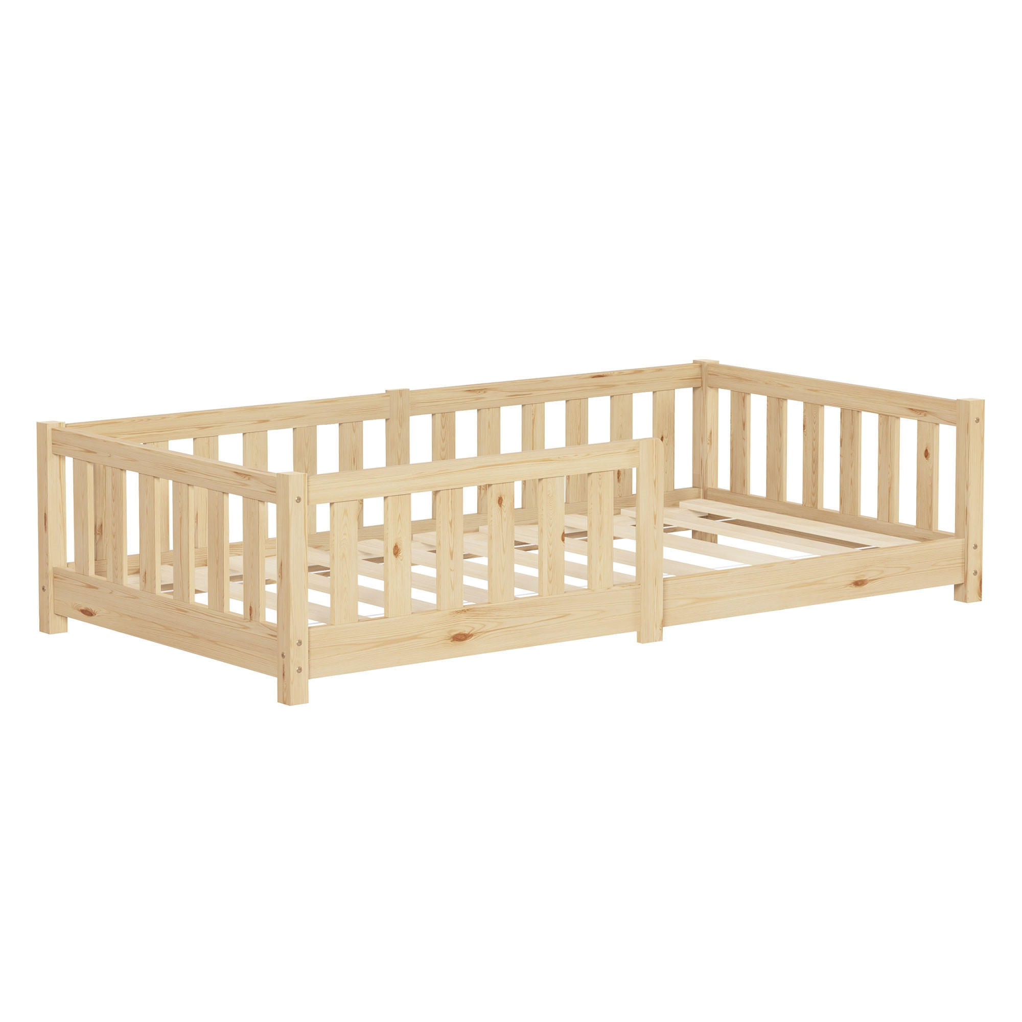 KINDERBETT 80x160 cm Natur aus Kiefernholz - Naturfarben, Holz (80/160cm) - ML-DESIGN