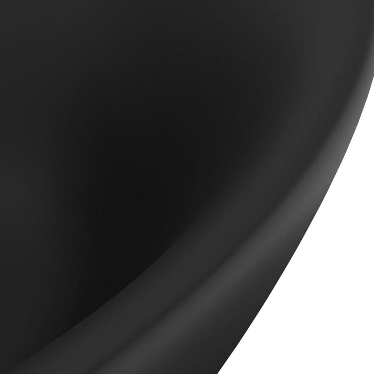 WASCHBECKEN Langenbach 58.5/39/21 cm - Schwarz, Keramik (58.5/21/39cm) - Nettlife