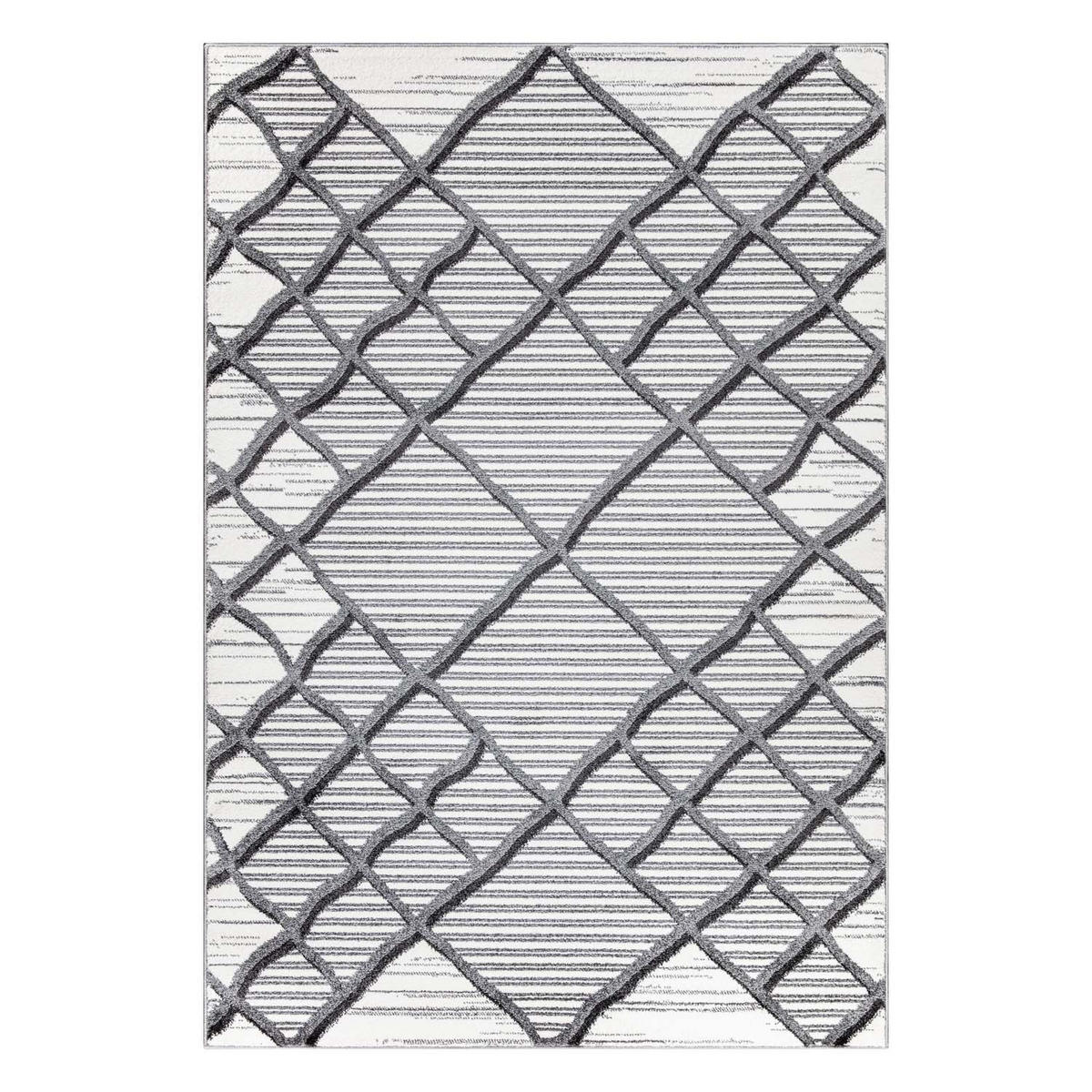 KURZFLOR-TEPPICH Young 965 Grau 190x280 cm - Creme/Grau, Textil (190/280cm) - carpet city