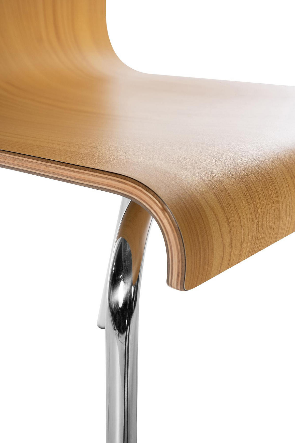 STUHL Holz Natura - Eukalyptusholzfarben, Holz/Metall (49/85/49cm) - CLP