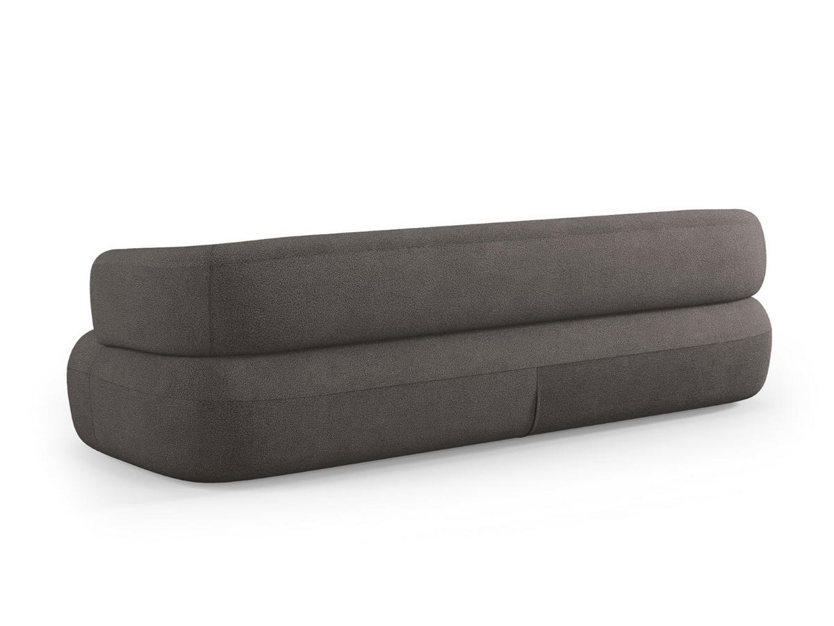 SOFA Jenny aus Boucle grau 4 Sitzplätze - Grau, Textil (90/73/226cm) - Micadoni