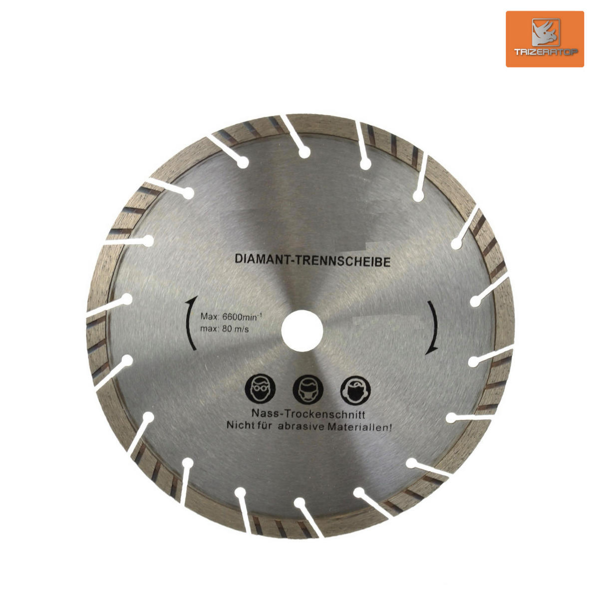 DIAMANTTRENNSCHEIBE 125x22,2mm Beton, Klinker, Ziegel, Pflasterstein, Porenbeton - Multicolor, Metall (13/13/1cm) - TRIZERATOP