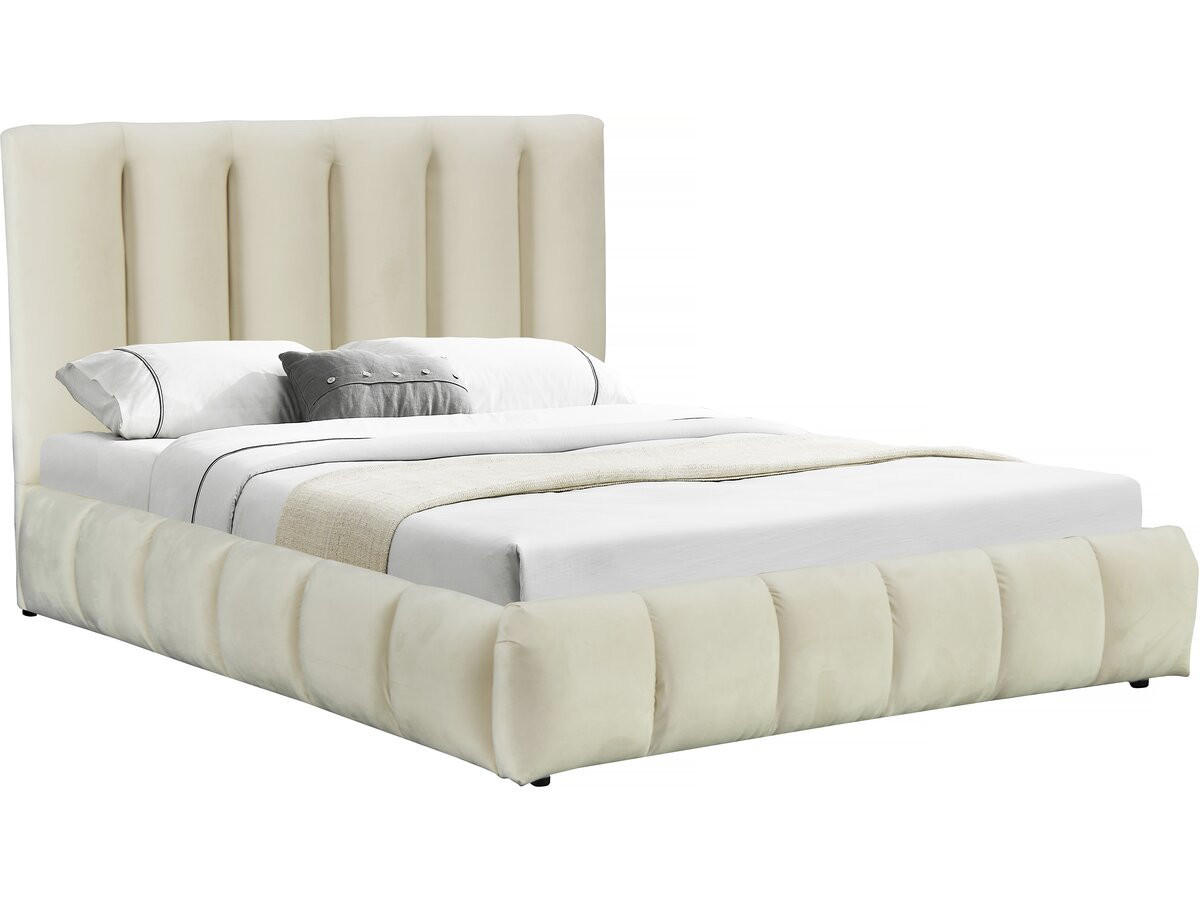 BETT annie beige - Beige, Holz/Textil (160/200cm) - Habitat Garten