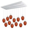 HÄNGELEUCHTE Echos 12-flammig Rauch Ø 18/25cm - Anthrazit/Weiß, Glas (18/18/20cm) - s.luce