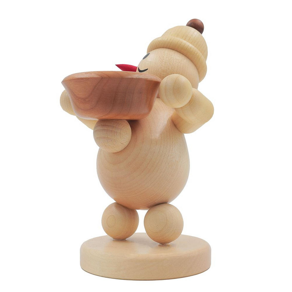 HOLZFIGUR Schneemann Junior Lichthalter links 16 cm - Multicolor, Holz (10/1/0.1cm)