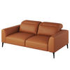 2-SITZER SOFA - Kastanienfarben/Schwarz, Leder/Metall (170/73/107cm) - home24