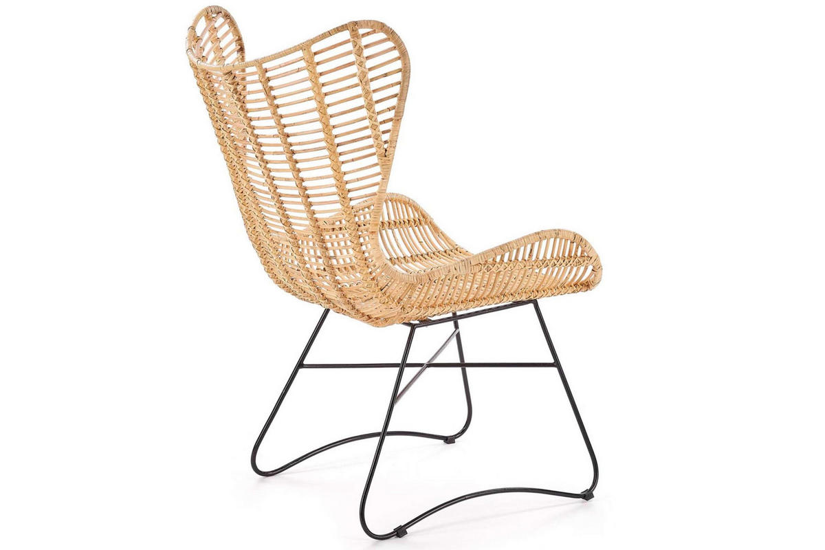 GARTENSESSEL ARDENS Boho, beige/schwarz - Beige/Schwarz, Kunststoff (103/70/69cm) - KONSIMO®