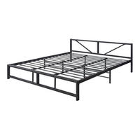 METALLBETT Meran - Schwarz, Metall (180/200cm) - [en.casa]