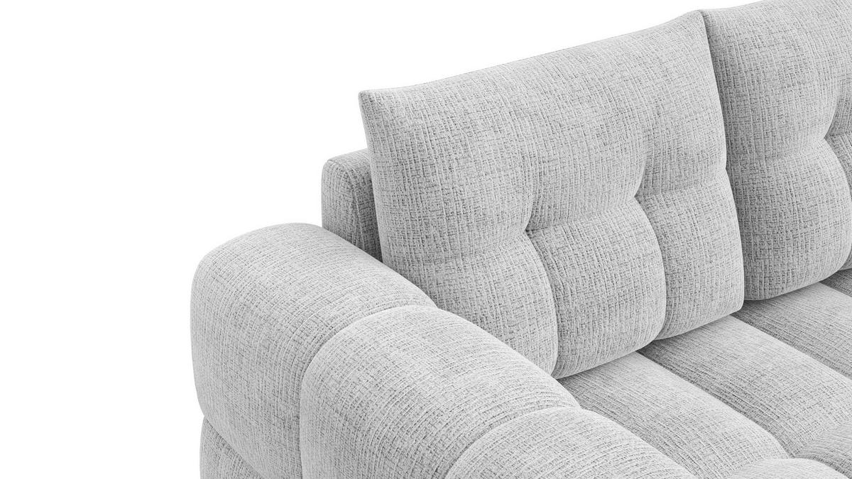 SOFA CLOUDI 2-Sitzer, hellgrau - Hellgrau/Schwarz, Holz/Textil (181/89/104cm) - Courtois Laville