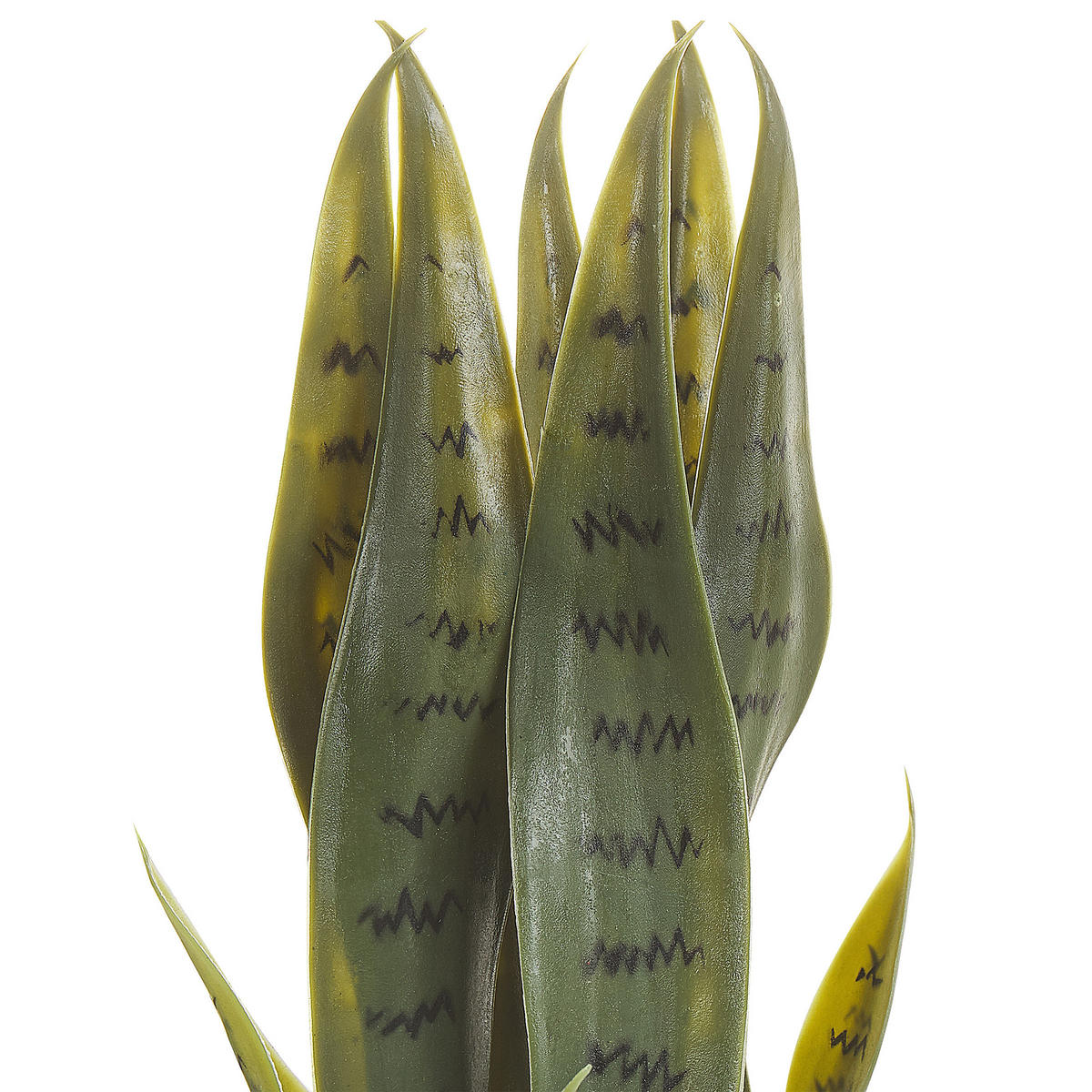 KUNSTPFLANZE im Blumentopf 40 cm Grün/Schwarz Snake Plant - Schwarz/Grün, Kunststoff (40cm) - Beliani