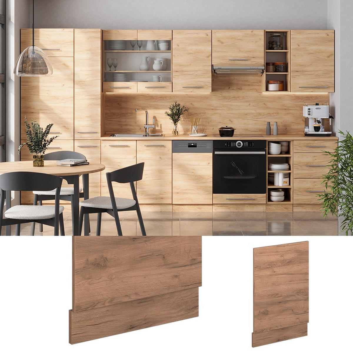 PANOUL FRONTAL Fame-Line Stejar Goldkraft 45 cm fara blat - stejar miere, compozit lemnos (45/67.4/1.6cm) - Vicco