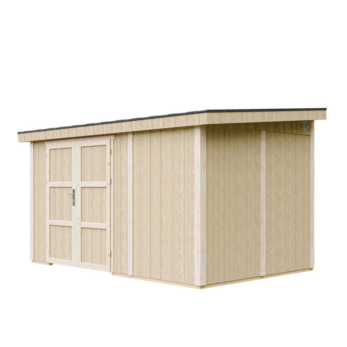 GARTENHAUS 8,68 m² - H231x248x412 cm - Ohne Boden und Seitenwand – M939B-CAVERN STEEL - Dunkelgrau, Holz (236/231/368cm) - Timbela