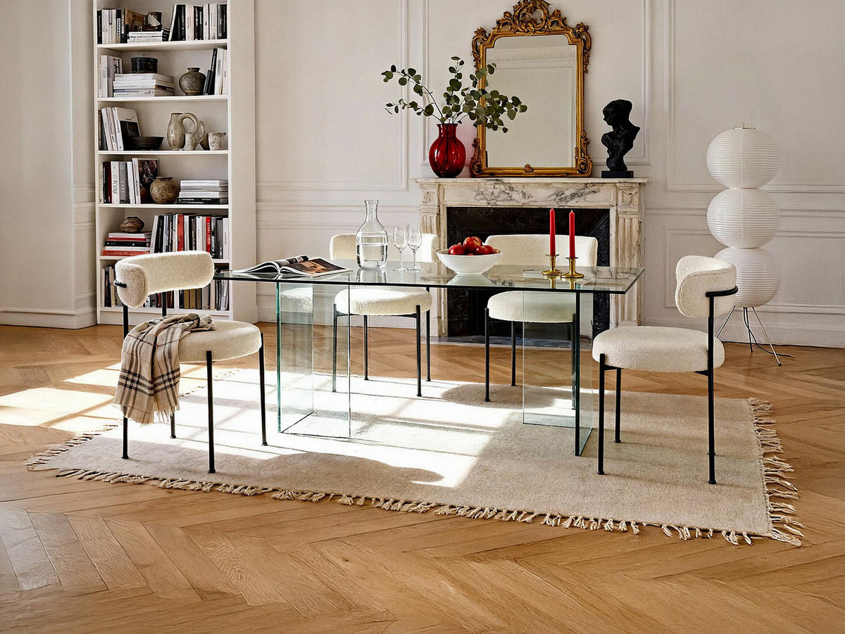 ESSTISCH - 8 Personen - Glas - COLEDON - Transparent, Glas (90/210/75cm) - Vente-Unique