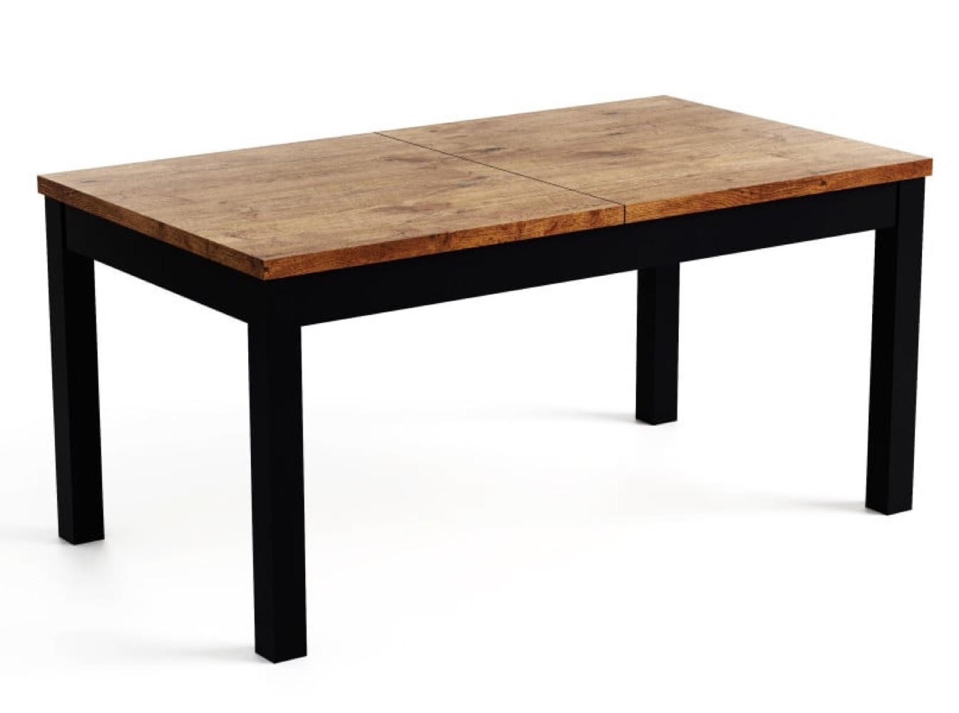 TISCH Schwarz Lancelot Ausziehbar 80/120x80 cm - Multicolor, Holzwerkstoff (120/80/76cm) - Sepro Meble