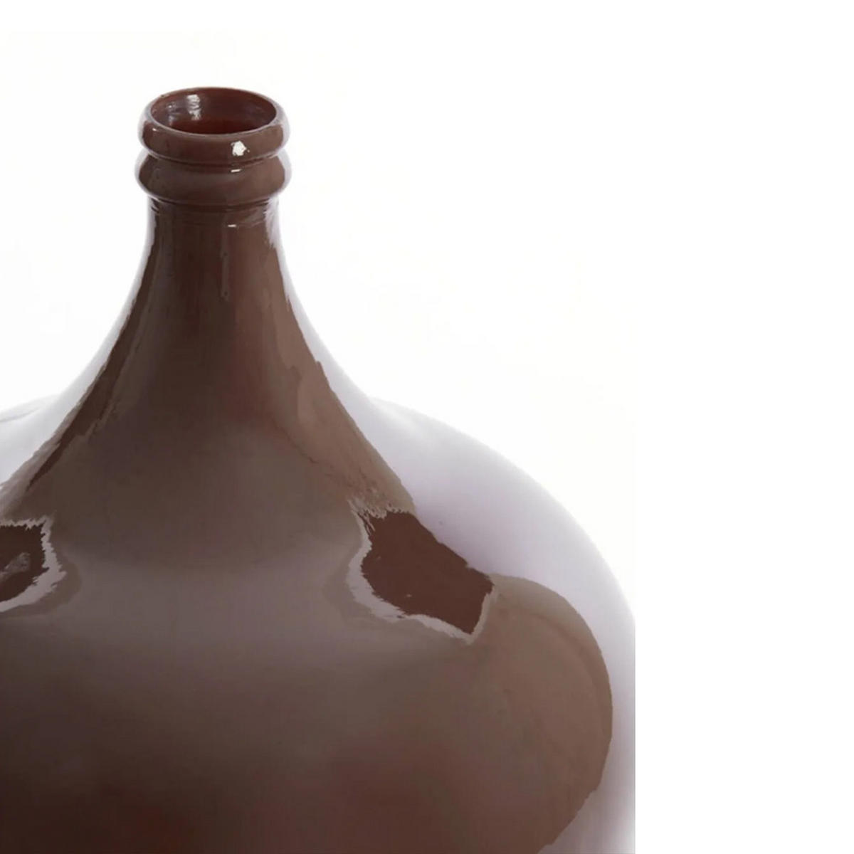 GLASVASE INCA Ø36,5x56 cm, Glas, Braun - Braun, Glas (36.5/56cm) - Light & Living