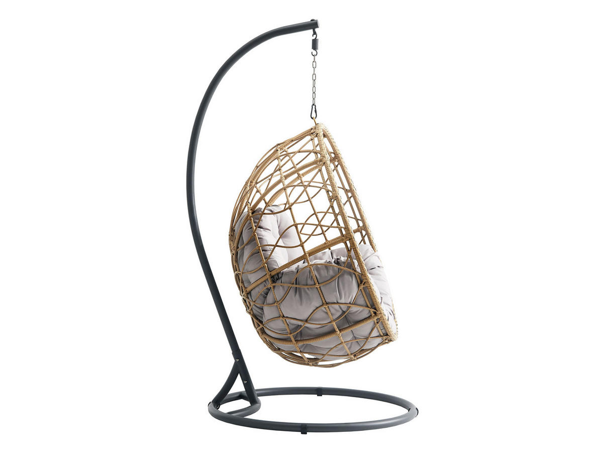 HÄNGESESSEL Aria - Beige, Metall (107/197/68cm) - MIRJAN24