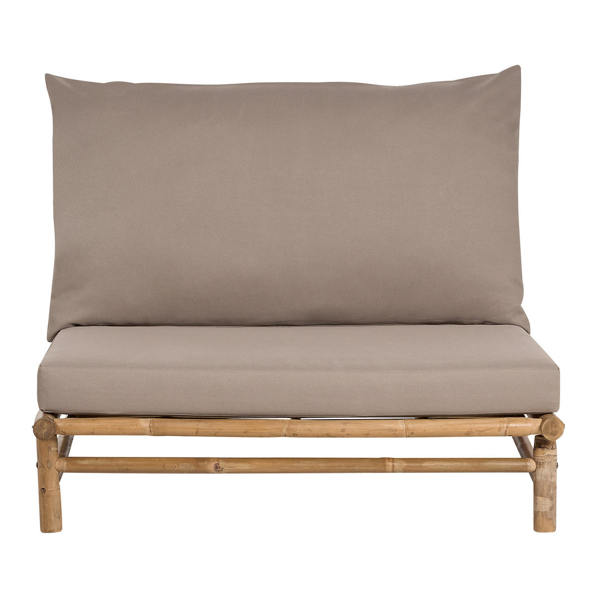 GARTENSESSEL 2er-Set Massivholz taupe Todi - Taupe/Hellbraun, Holz (102/74/85cm) - Beliani