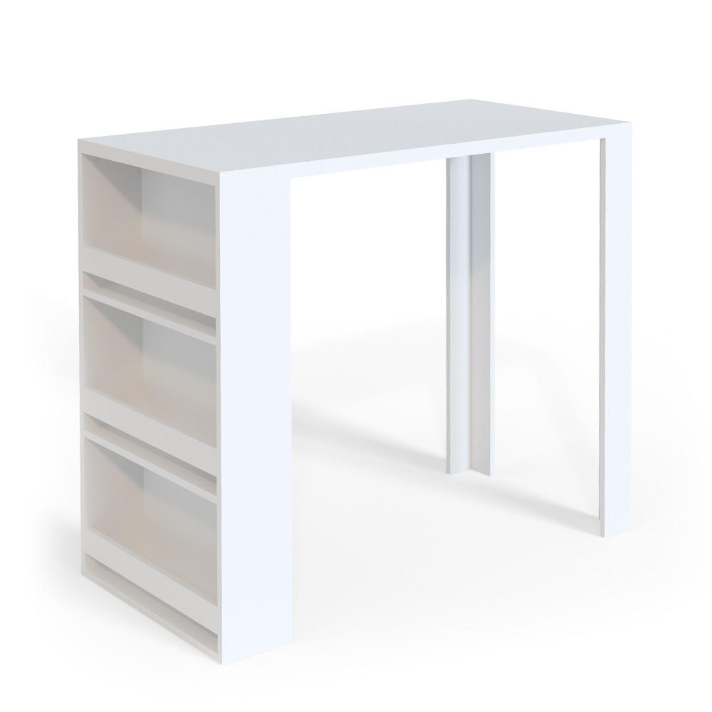 BARTISCH Weiß 57 x 117 cm - Weiß, Holzwerkstoff (57/106/117cm) - Vicco